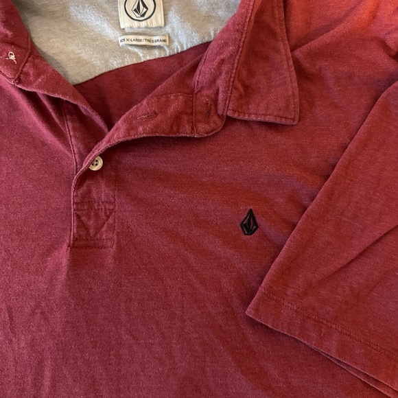Volcom Men's Red Polo Shirt - Picture 1 of 10